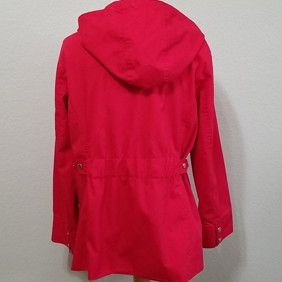 London Fog Red Lightweight Hooded Jacket - Picture 4 of 11